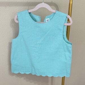 GAP Kids Turquoise Sleeveless Blouse